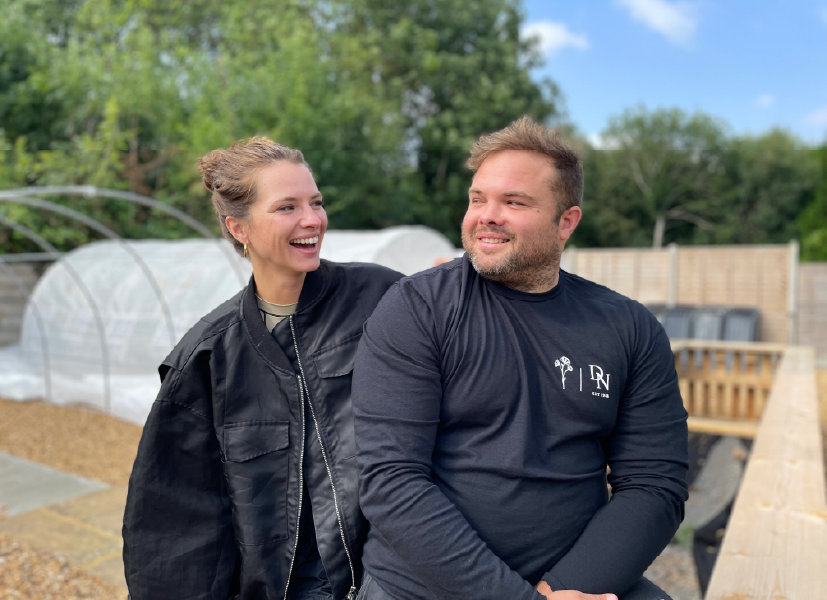 co-founders of the plant nursery Georgina and Richard Howard